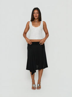 Anova Sequin Tank Top White