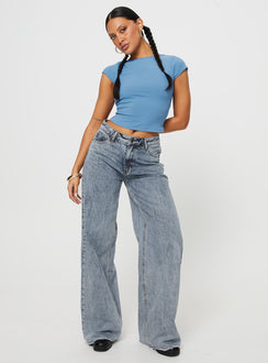 product Princess Polly Sleeveless High Neck  Solita Top Mineral Blue