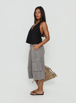 Hudsen Longline Cargo Shorts Anthrazit