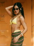 Sea Shore Triangle Bikini Top Yellow