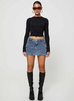 product Grishea Low Rise Denim Skirt Princess Polly  Mini Skirts 