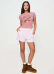 Breakfast Buffet Sleep Tee Pink