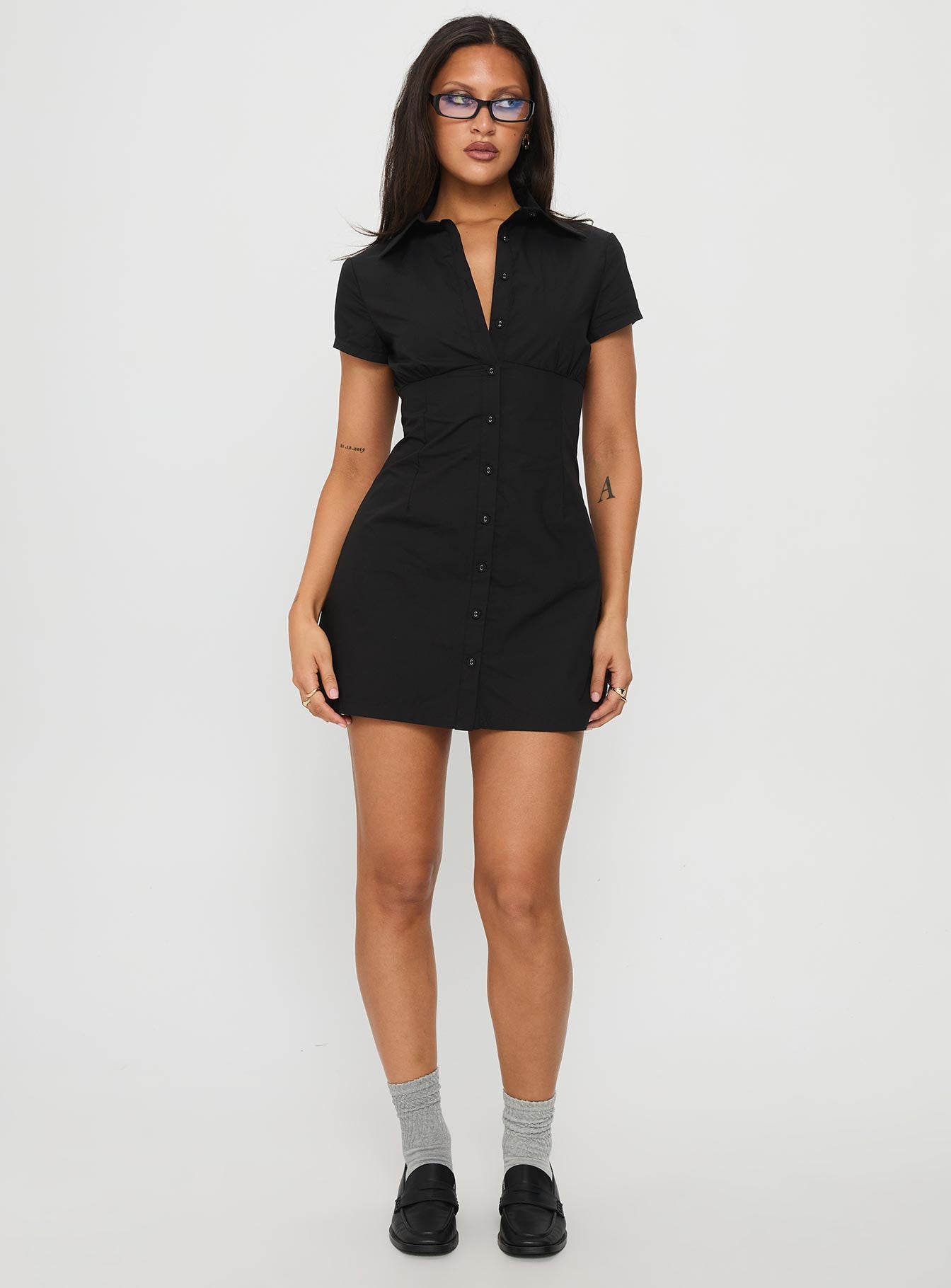 Motley Mini Dress Black