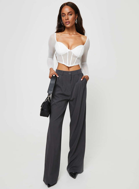 product Princess Polly Full Sleeves Sweetheart  Maranta Long Sleeve Top White