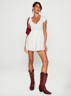 Sweet Talk Playsuit White Floral