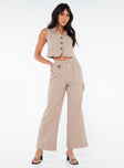 product Princess Polly High Waisted Pants  Murison Pants Beige