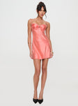 Princess Polly Sweetheart Neckline  Monument Mini Dress Pink