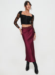 Black Long sleeve lace crop top Square neckline, hook & eye fastening at bust, sheer sleeves