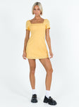 product Princess Polly Square Neck  Hastings Mini Dress Yellow