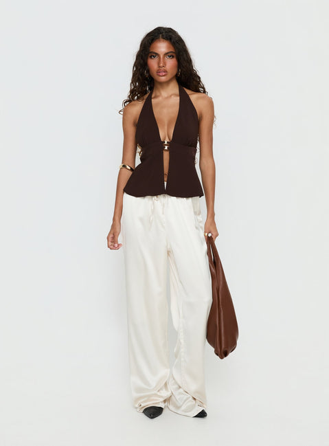Brealle Halter Top Chocolate