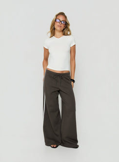 Kennah Wide Leg Sweat Pants Iron Grey