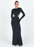 product Princess Polly Asymmetric Neckline  Heuston Backless Maxi Dress Black