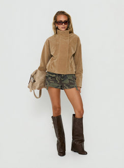 Tayne Funnel Neck Jacke Karamell