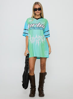 Turbo Champion Moto Jersey Top Blue / Green