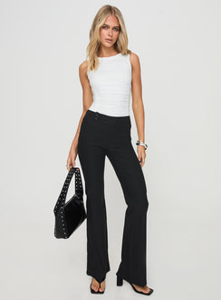 back view of model wearing Princess Polly Pizarro Bodysuit White Sleeveless 