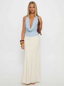 Treat You Better Plunge Hardware Detail Top Blue