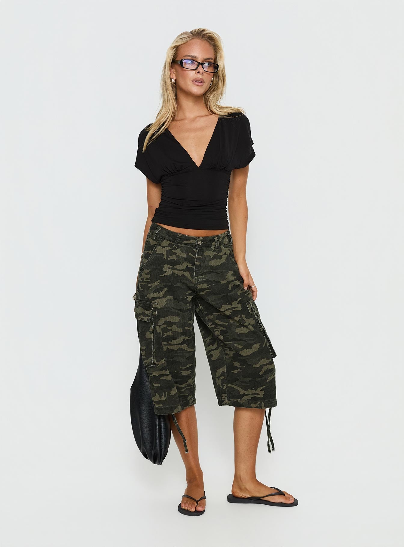 Hudsen Longline Cargo Shorts Camo