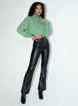 product Princess Polly Zahara Cropped Turtleneck Sweater Green Petite Cropped 