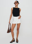 Deuce Split Skort White