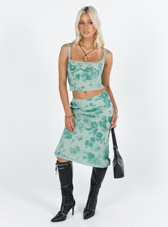 product Devore Midi Skirt Multi Princess Polly  Mini Skirts 