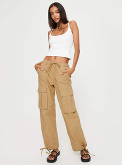 product Princess Polly High Waisted Pants  Bilbury Cargo Pants Caramel