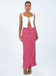 Gendling Midi Skirt Pink Floral Princess Polly  Maxi 