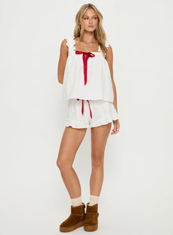 Sweetest Dreams Sleep Frill Shorts Cream