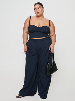 Briana Set Navy Pinstripe Curve