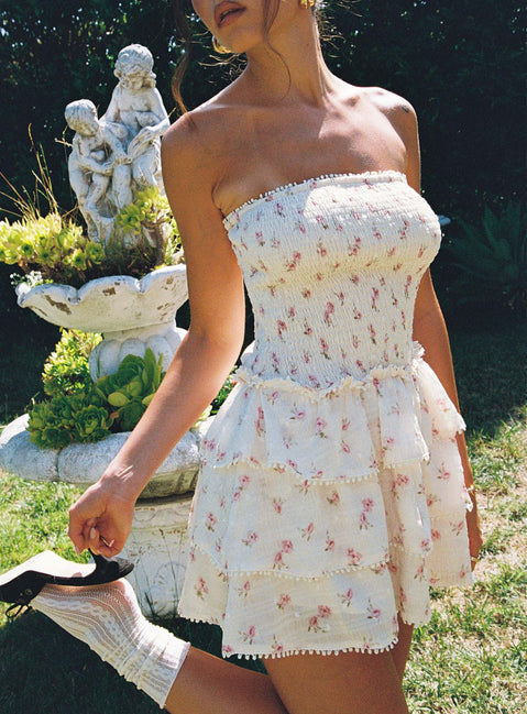 Sunkiss Frill Mini Dress Floral