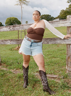 product Princess Polly  Kallista Top Brown Curve