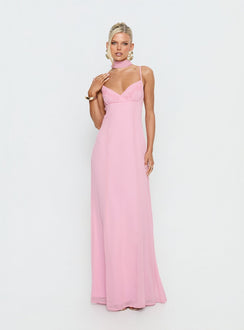 Jadira Scarf Maxi Dress Light Pink
