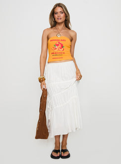 Perky Maxi Skirt White