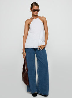 Flutter Halter Top White