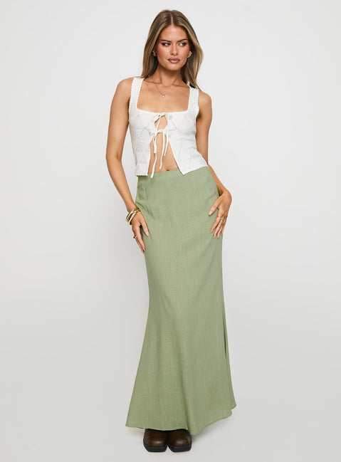 Sophia Maxi Skirt Green