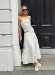 product Keira Tiered Maxi Skirt Porcelain Princess Polly  Midi Skirts 