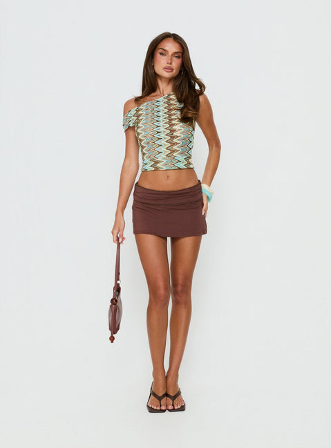 Beaming Brighter Off Shoulder Cinched Draped Top Blue