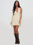 Plus One Mini Dress Beige