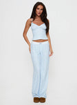 Lullabies Pointelle Sleep Pant Blue