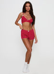 Slumber Pointelle Sleep Bralette Red