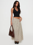   side view of model wearing Princess Polly Antheia Maxi Skirt Multi Maxi 