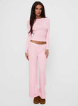 Whimsie Pointelle Sleep Pants Pink