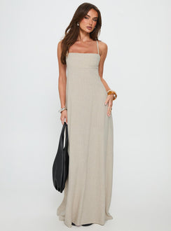 Solie Tie Back Maxi Dress Natural