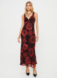 product Princess Polly High Neck  Maysa Rose Maxi Dress Black / Red