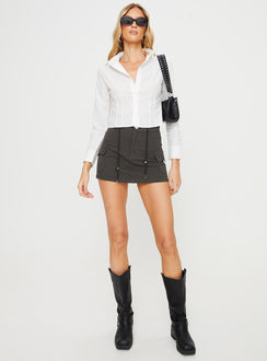 product Princess Polly Three Fourth Sleeves Square Neck  Strutt Shirt White