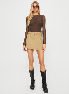 product Princess Polly Sleeveless High Neck  Lukea Long Sleeve Top Brown