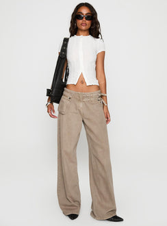 back view of model wearing Princess Polly Suzu Textured Top White Sleeveless Crew Neck 