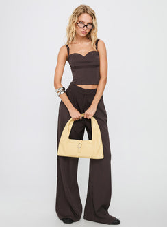 Briana Set Chocolate Pinstripe