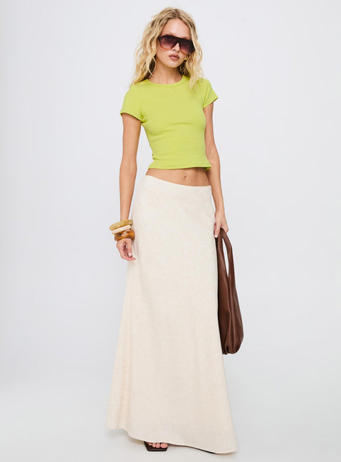 Baseline Scoop Rib Tee Green