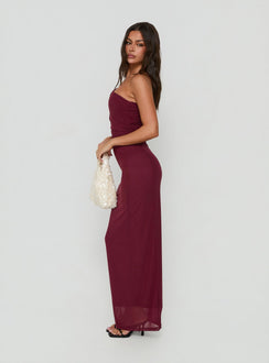Spritzia One Shoulder Maxi Dress Plum