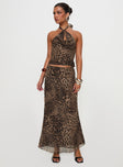 Eleganza Maxi Skirt Leopard Petite